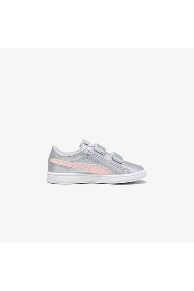 Puma Dívčí vycházkové boty PumaSmash 3.0 Gliz Glam V šedé -39468602