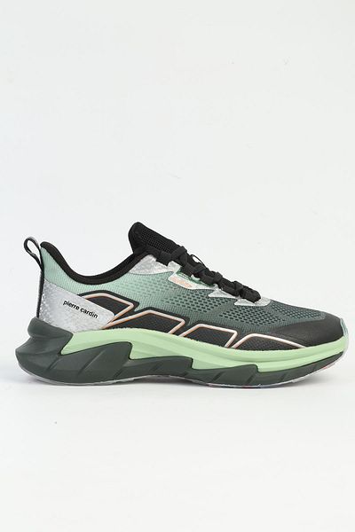 Pierre Cardin ®   Men's Black Green Sneakers Introduct Pci-11052