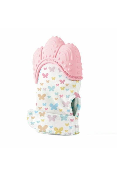 Evelise Manusa bebelusi pentru dentitie Butterfly BabyJem (Culoare: Roz)