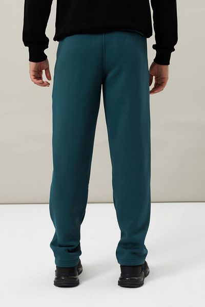 Escetic Green Comfortable Fit 3 Thread Fleece Inside Winter Thick Men's Sweatpants B1590