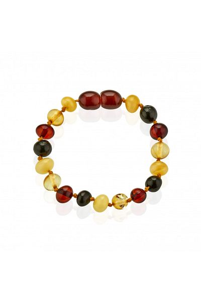 Babyjem Bratara din chihlimbar pentru bebelusi BabyJem, Multicolor