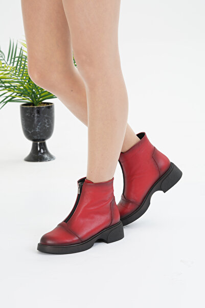 MİRATERLİK ORTOPEDİK TERLİK VE AYAKKABI Mira Kadın Deri Bot Ortopedik Tabanlı Extra Rahat Özel Termolight Taban Bot