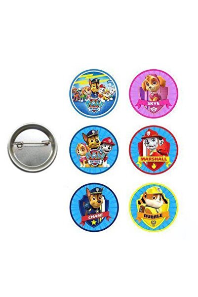 Parti Dükkanım Paw Patrol Hediyelik Parti Rozeti (6 ADET)