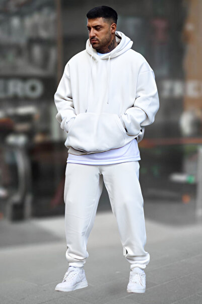 YAKAMEL Ανδρικό άνετο σετ φόρμας unisex από χοντρό βαμβάκι