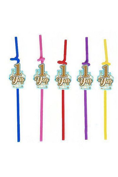 Parti Dükkanım 1 Year Old Artistic Pipette Blue 10 Pieces