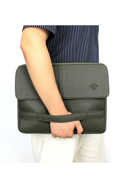 deri,se club Unisex Χακί Χρώμα 12 & 13,6 ιντσών, Χαρτοφύλακας Laptop και Τσάντα αρχείων