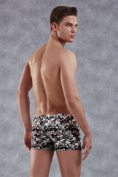 Doreanse Ανδρική τσάντα Modal πολύχρωμη στάμπα Normal Leg Boxer 1891