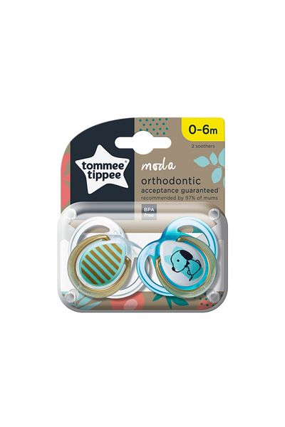 tommee tippee 2x0-6M Moda Soother Boy
