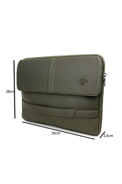 deri,se club Unisex Χακί Χρώμα 12 & 13,6 ιντσών, Χαρτοφύλακας Laptop και Τσάντα αρχείων