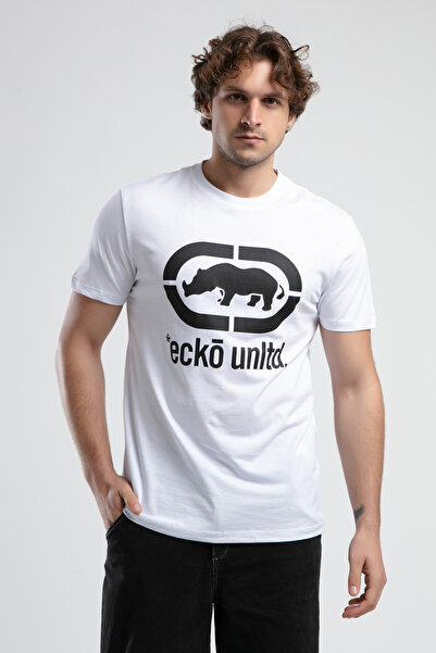 ECKO UNLTD Marc White_S Crew Neck Printed Standard Fit Men's Tshirt