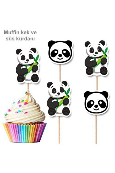 Parti Dükkanım أعواد أسنان على شكل باندا 10 قطع