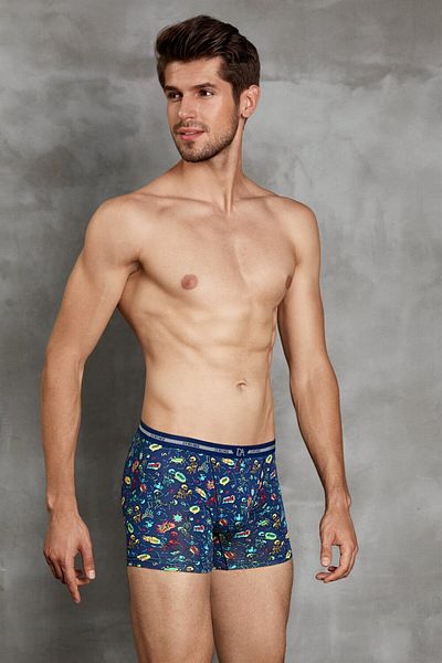 Doreanse Ανδρική τσάντα Modal πολύχρωμη στάμπα Normal Leg Boxer 1859