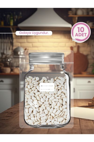 PALPAK Large Size Silver Metal Lid Jar Look Storage Bag 17X27 Cm-10 Pieces-1000 ml