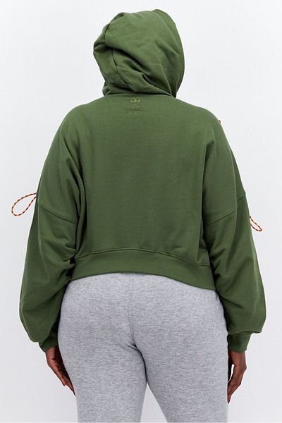 adidas X Ivy Park Women Plus Size Hooded Outdoor Hoodies, Army Green