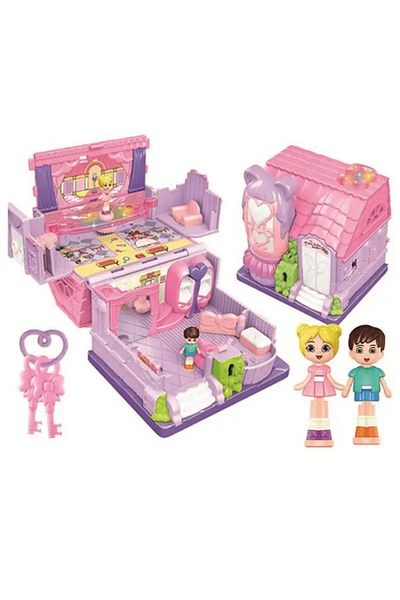 NillyToys مجموعة ألعاب استوديو الرقص السعيدة القابلة للطي من سلسلة Home مع ملحقات موسيقية مضاءة