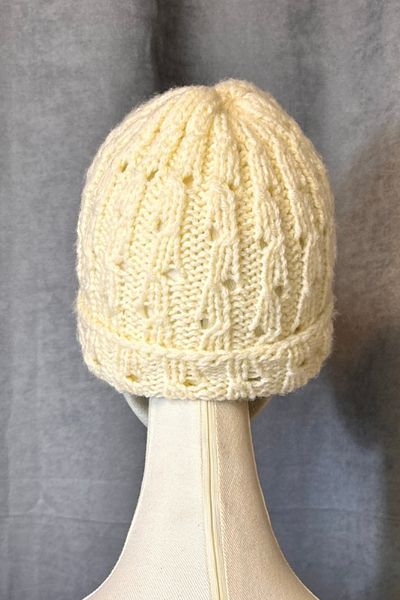 Uretti - Saime 7243 Handmade Knitted Ecru Children's Beanie