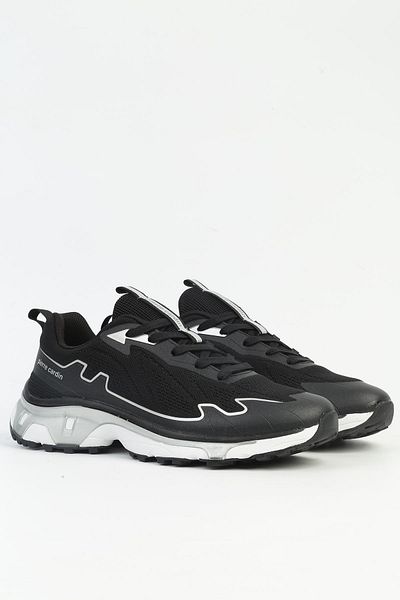 Pierre Cardin Men's Sneakers Black and White - Imported Pci-11054