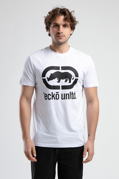 ECKO UNLTD Marc White_S Crew Neck Printed Standard Fit Men's Tshirt