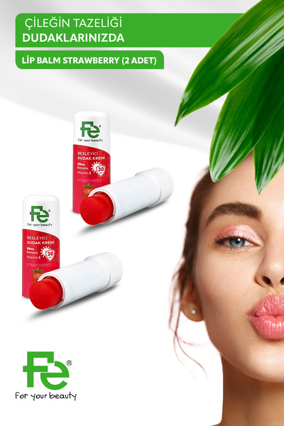 Fe LİP BALM STRAWBERRY 2 ADET