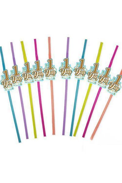 Parti Dükkanım 1 Year Old Artistic Pipette Blue 10 Pieces