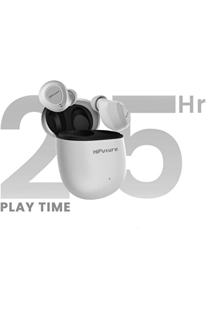 HiFuture OlymBuds3 Wireless Earbuds, Up to 25Hrs Playtime, Waterproof, AI Voice Assistant, White