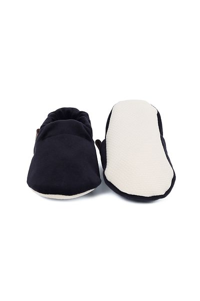 Caluu Baby Black Velvet Baby Booties