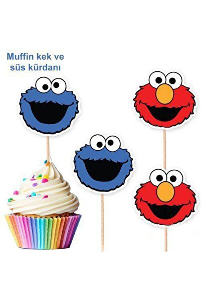 Parti Dükkanım 10 قطع من مسواك على شكل وحش البسكويت والإلمو