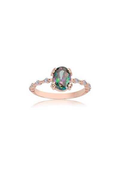 FasekGold Gümüş Yüzük - 0.95 Karat Mistik Topaz İhtişamı Kadın 925 Ayar Gümüş...