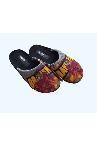 GEZER Yellow-Red Gezer 13815 Children's Slippers with Hero Figure