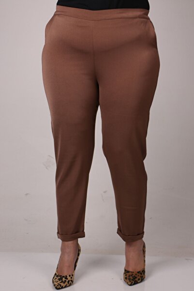 Eslina 39002 Model Mink Double Leg Large Size Trousers