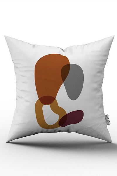 Cango Home Portocaliu Violet Stil Modern Model Abstract Imprimat Digital Husa de Perna Cgh684