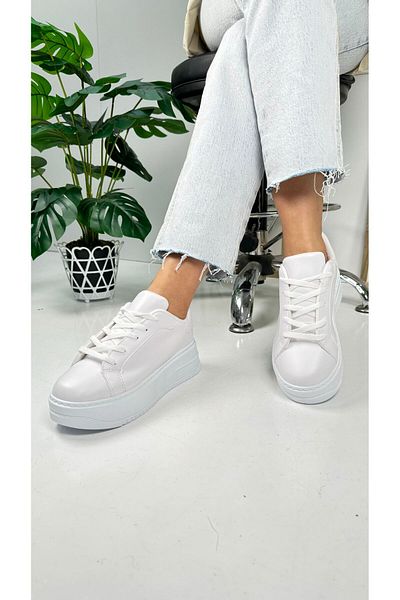 İmerShoes White Sneaker - Casual, Lace-Up, Lightweight and High-Top Sneakers 065