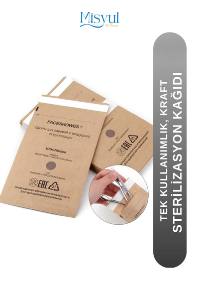 Misyul Sterilizasyon Kağıdı Tek Kullanımlık Kraft Manikür Aleti Sterilize Kağ...