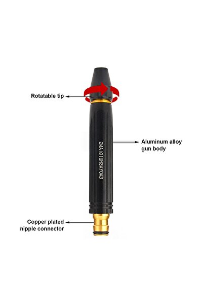 Alışverişhanem Yüksek Basınçlı Yıkama Ayarlanabilir Sprey Su Tabancası Hortum Ucu Aparat Başlık