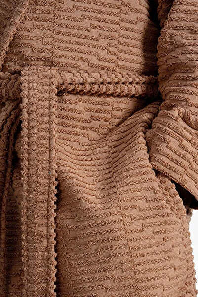 Green Black Ανδρικό μπουρνούζι Anisa Ecocotton - Καφέ, 100% Βαμβάκι, XXL