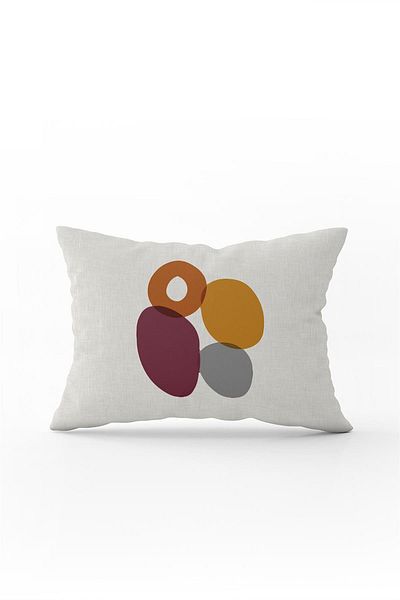 Cango Home Orange Purple Modern Style Abstract Patterned Digital Printed Throw Pillow Pillow Case Cgh683-3550 Double Sided