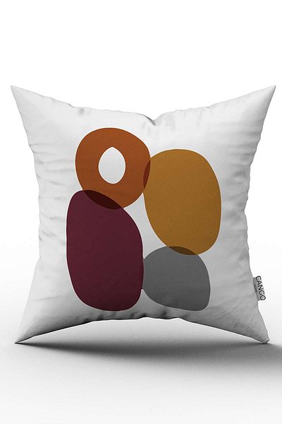 Cango Home Portocaliu Violet Stil Modern Model Abstract Imprimat Digital Husa de Perna Cgh683