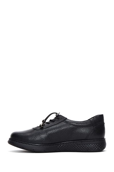 Derimod Women's Black Leather Casual Shoes 23Wfd4115Ft