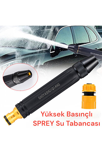 Alışverişhanem Yüksek Basınçlı Yıkama Ayarlanabilir Sprey Su Tabancası Hortum Ucu Aparat Başlık
