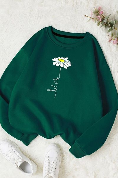 Moda Glo Βαμβακερό φούτερ Unisex Paris Crew Neck