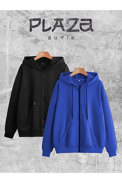 Plaza Butik Jachetă/cardigan sezonier pentru transpirație unisex cu fermoar