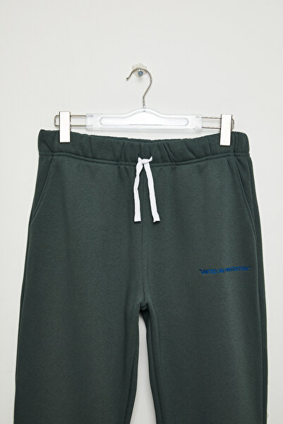 GRIMELANGE Cormac Men's 100% Organic Cotton Set of 2 Dark Green Tracksuit Set