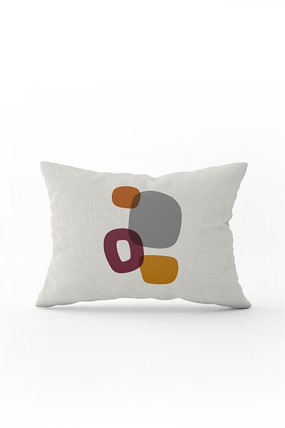 Cango Home Orange Purple Modern Style Abstract Patterned Digital Printed Throw Pillow Pillow Case Cgh681-3550 Double Sided