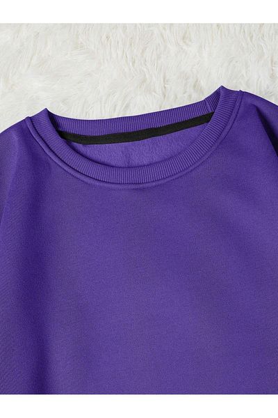 Moda Glo Βαμβακερό φούτερ Unisex Hanımcı Crew Neck