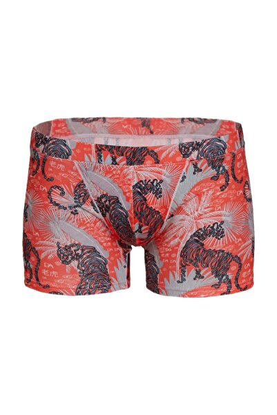 Doreanse Ανδρικό μπόξερ με πορτοκαλί σχέδιο τίγρης 1709