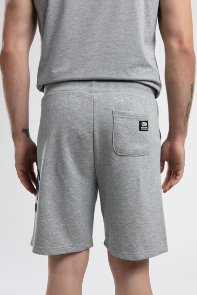 ECKO UNLTD Trinity Grey Knitted Shorts Embroidered Standard Fit Men's Knitted Shorts