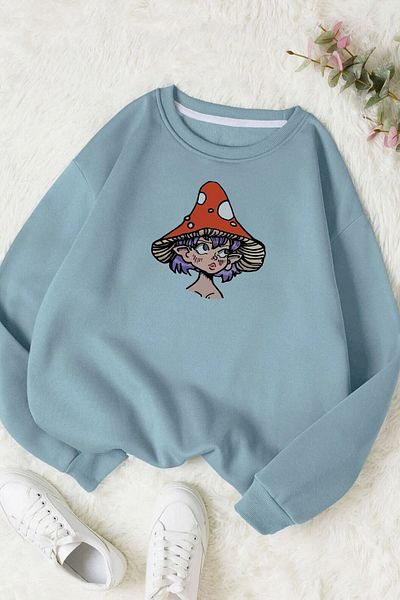 Moda Glo Βαμβακερό φούτερ Unisex Essential Crew Neck