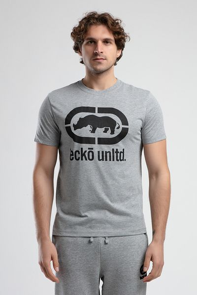 ECKO UNLTD Marc Grey Crew Neck Printed Standard Fit Men's Tshirt