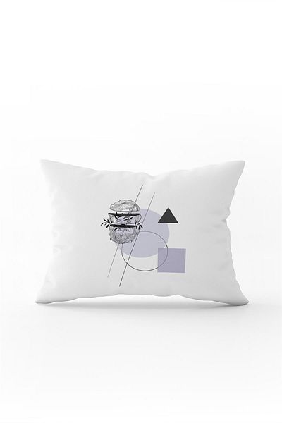 Cango Home Alb Negru Modern Geometric Sculpture Figure Digital Printed Arunca Husa de perna-cgh551-3550 Double Side B