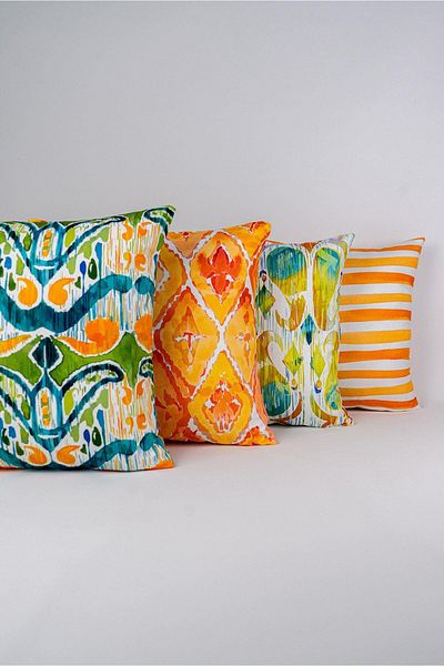 Cango Home Double Sided Green Abstract Decorative Patterned 4-Piece Digital Printing Pillow Cover Set 4kmbs042-ct